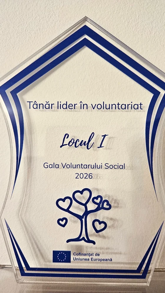 Plaque - First Prize, Young Leader in Volunteering, Nicholas Carstoiu