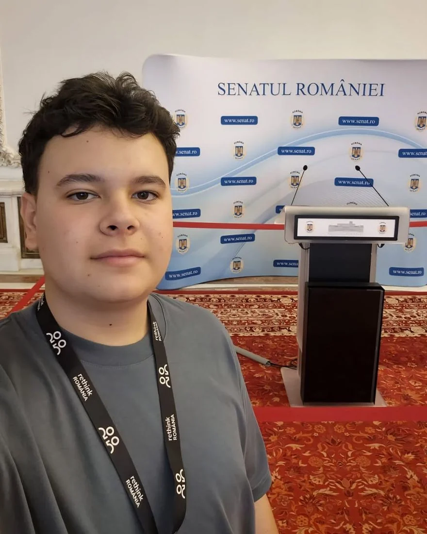#WeAreProudOfThem - Nicholas, a member of UNICEF Romania's Children's Board, represented the Board at the ReThink Romania Summit, speaking about education, quality of life and the future of young people.
