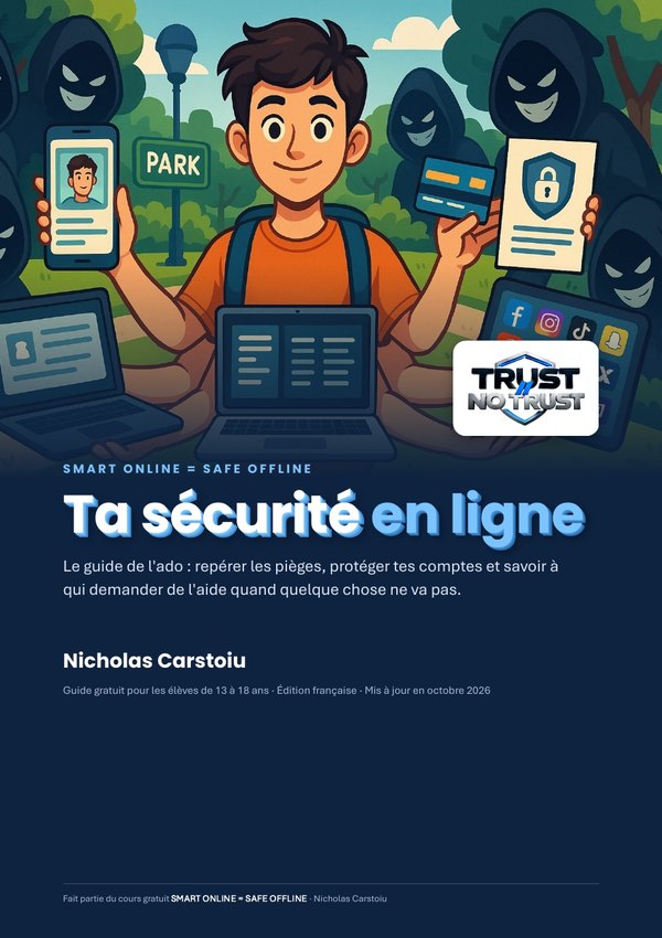 Ta sécurité en ligne, guide de sécurité en ligne de Nicholas Carstoiu, édition en français