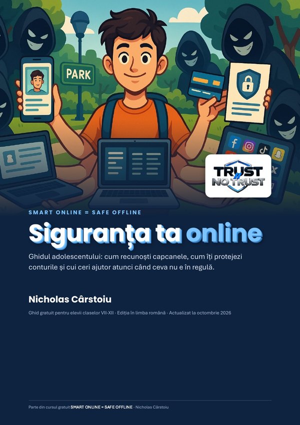 Siguranța ta online, guide de sécurité en ligne de Nicholas Carstoiu, édition en roumain